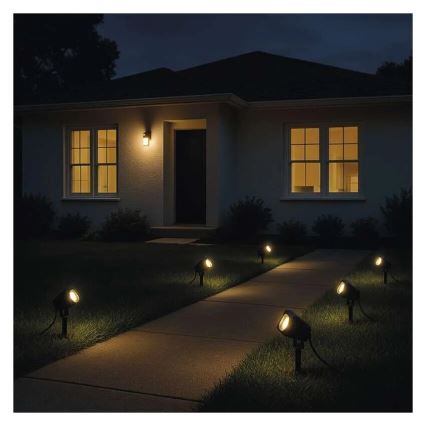 SET 4x LED RGBIC prigušiva spoljašnja lampa LED/7W/230V 3000-6500K IP65 Wi-Fi Tuya