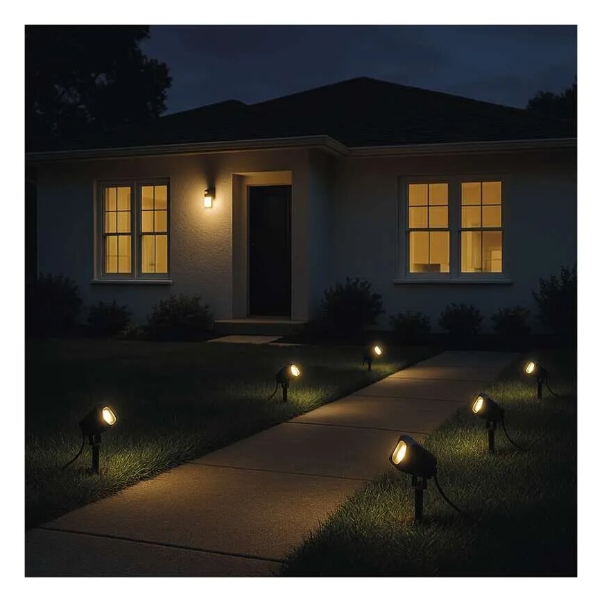 SET 4x LED RGBIC prigušiva spoljašnja lampa LED/7W/230V 3000-6500K IP65 Wi-Fi Tuya