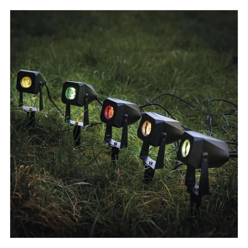 SET 4x LED RGBIC prigušiva spoljašnja lampa LED/7W/230V 3000-6500K IP65 Wi-Fi Tuya