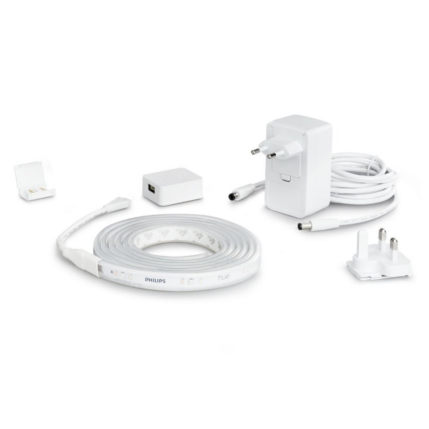 KOMPLET - LED RGBW prigušiva traka Philips Hue WHITE AND COLOR AMBIANCE 2m LED/20W/230V + 2x LED prigušiva sijalica Philips A60 E27/9W/230V 2000-6500K