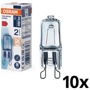 SET od 10 sijalica za rernu HALOPIN G9/40W/230V 2700K - Osram