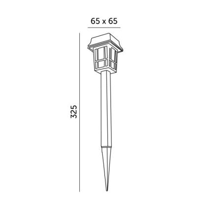 Set od 12 solarnih LED lampi — 0,06 W, 1,2 V, napajanje 1x AA, 6500 K (hladno belo svetlo), IP44, baterija 100 mAh