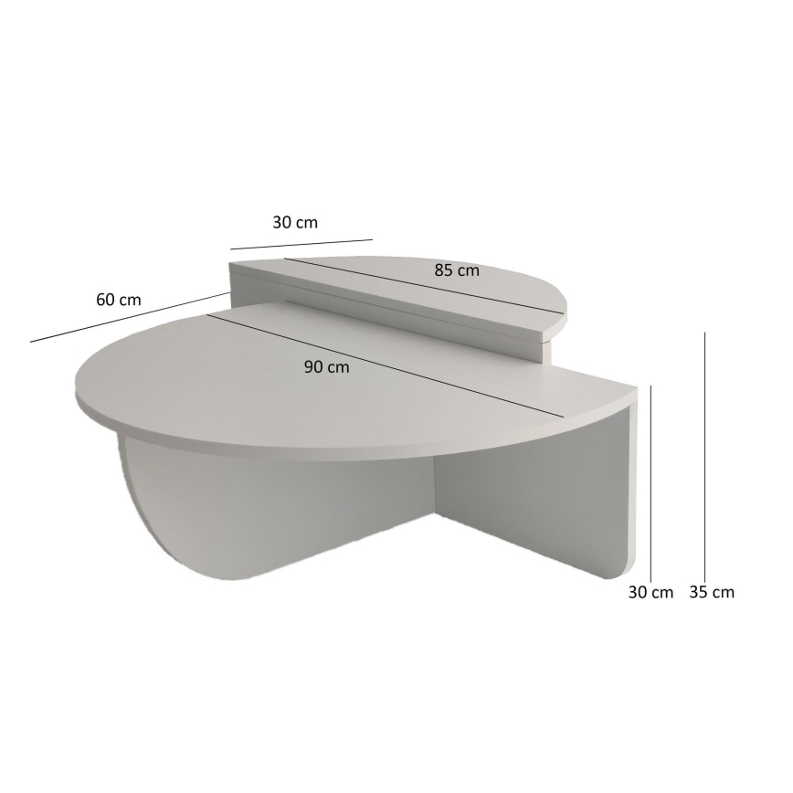 SET od 2 konferencijska stočića PODIUM, beli
