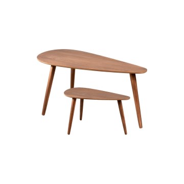 Set od 2 konferencijska stočića SOLE 60/80x30/40 cm, boja oraha