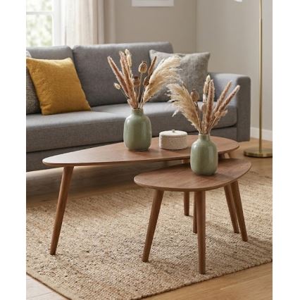 Set od 2 konferencijska stočića SOLE 60/80x30/40 cm, boja oraha