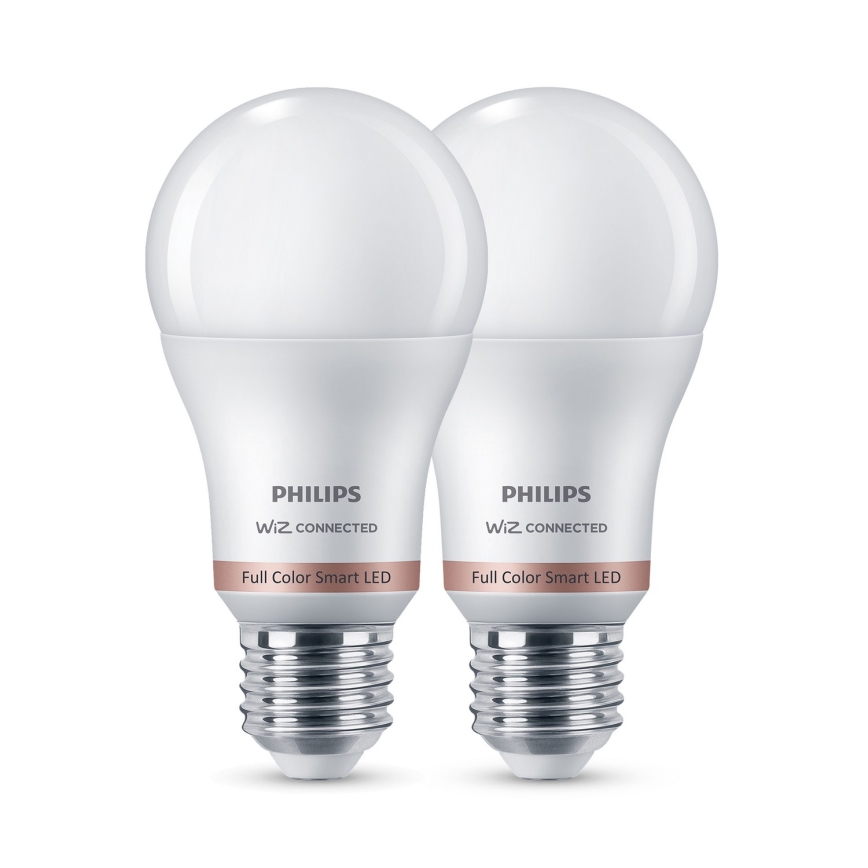 SET 2x LED RGB prigušiva sijalica Philips SMART A60 E27/8,5W/230V 2200-6500K