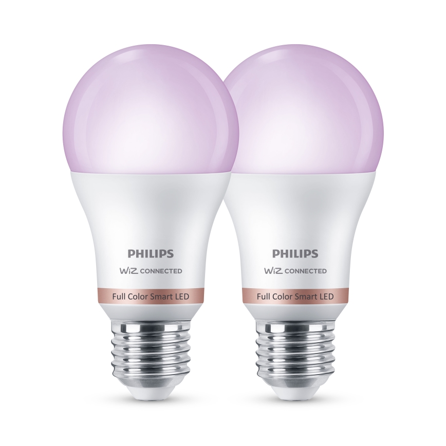 SET 2x LED RGB prigušiva sijalica Philips SMART A60 E27/8,5W/230V 2200-6500K