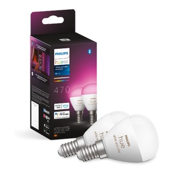Set od 2 LED RGBW prigušive sijalice Philips Hue White and Color Ambiance P45 E14/5,1W/230V 2000-6500K