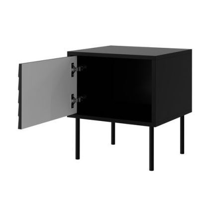 SET od 2 noćna stočića CORTINA 51x45 cm crne boje