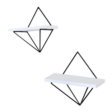 Set od 2 polica DIA, bela/crna