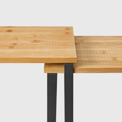 Set od 2 police za odlaganje MARGE, crne/braon boje