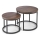 SET od 2 stolića za kafu OREO, prečnici 43/53 cm, crna/orah
