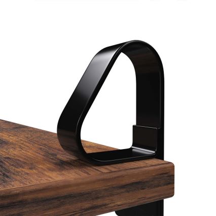 Set od 2 zidne police SHELFY braon/crna