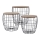 SET od 3 konferencijska stočića BRISO, prečnici 31/38/42,5 cm, braon/crna