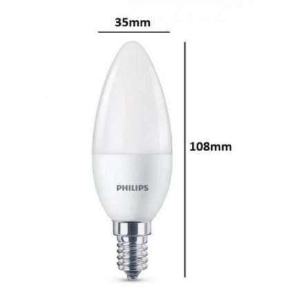 Set od 3 LED sijalice Philips E14/5,5W/230V 2700K