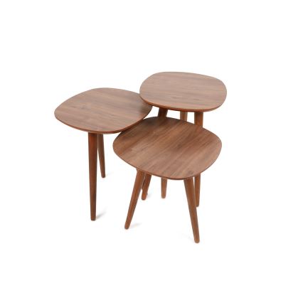 Set od 3 pomoćna stočića TYN, braon