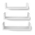 Set od 3 zidne police SHELFY, bele