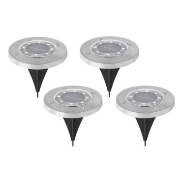 SET od 4 LED solarne lampe CLAVO LED/1xAAA 4000K IP44 300 mAh
