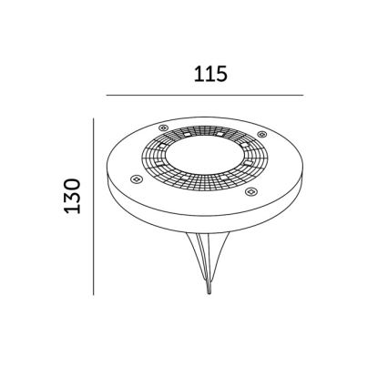 SET od 4 LED solarne lampe CLAVO LED/1xAAA 4000K IP44 300 mAh