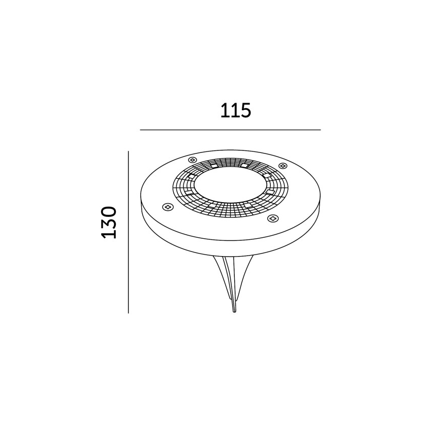 SET od 4 LED solarne lampe CLAVO LED/1xAAA 4000K IP44 300 mAh