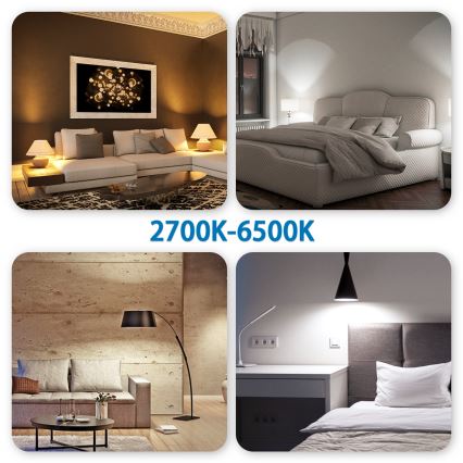 SET od 4 prigušiva LED RGBW sijalica Smart GU10/4,9W/230V 2700-6500K - Aigostar