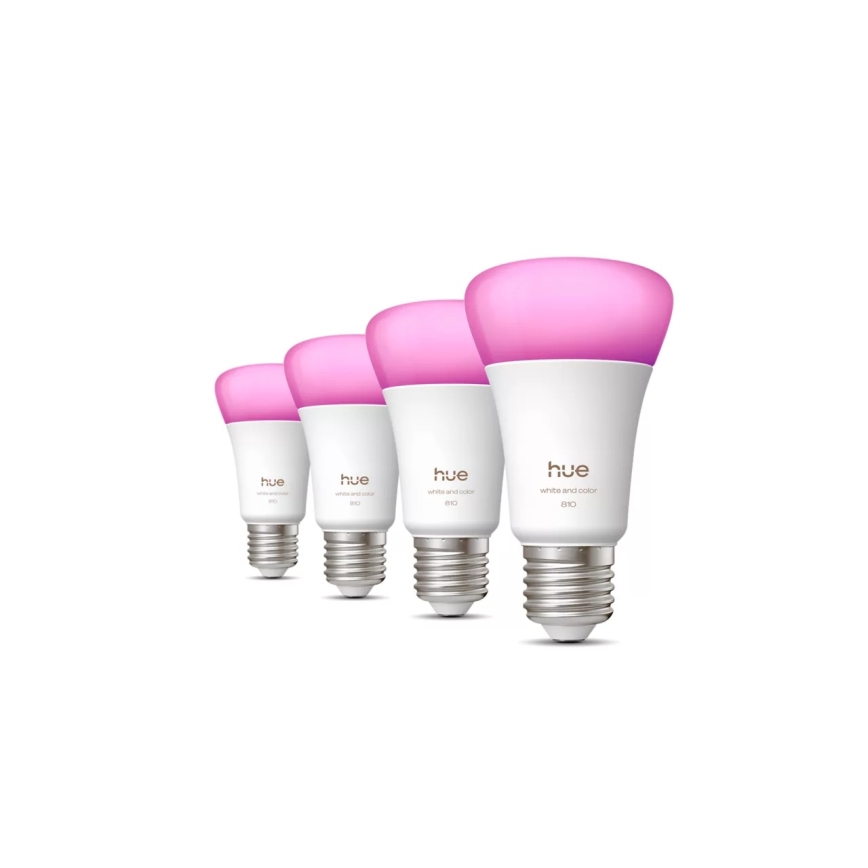 Komplet od 4 prigušiva LED sijalica Philips Hue WHITE AND COLOR AMBIANCE E27/6W/230V 1000-20000K