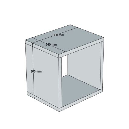SET od 5 zidnih polica BOX, plave boje