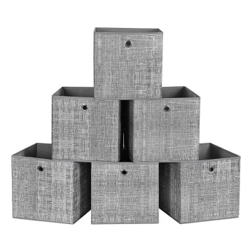 Set od 6 kutija za odlaganje CURAN 30x30x30 cm siva