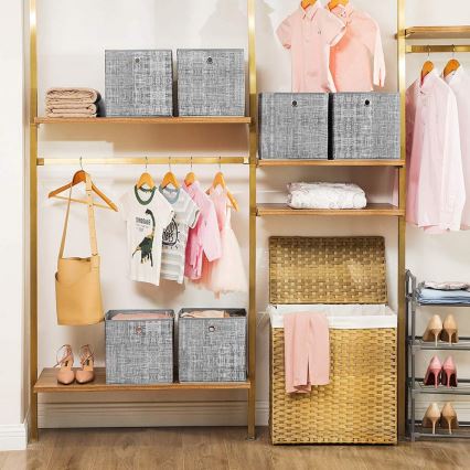 Set od 6 kutija za odlaganje CURAN, siva