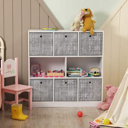 Set od 6 kutija za odlaganje CURAN, siva