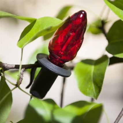 Produžna LED spoljašnja girlanda CONE FILAMENT 20xE10 14m višebojna/toplo bela IP44, Proizvedeno u EU