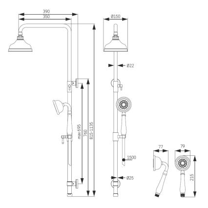 Set za tuširanje AEROSKOBING mesing