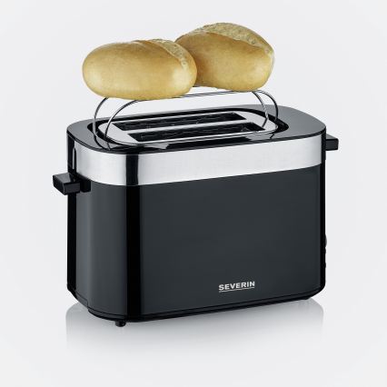 Severin AT 9264 - Toster sa dva otvora 800W/230V nerđajući čelik/crna