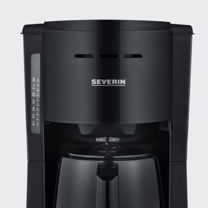 Severin KA 9306 - Aparat za kafu sa termokarafom 1 l 1000 W/230 V crna