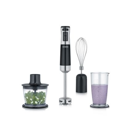 Severin SM 3772 - Štapni blender sa priborom, 600 W / 230 V, nerđajući čelik/crna