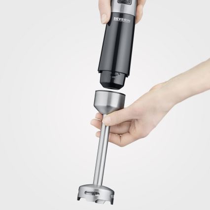 Severin SM 3772 - Štapni blender sa priborom, 600 W / 230 V, nerđajući čelik/crna
