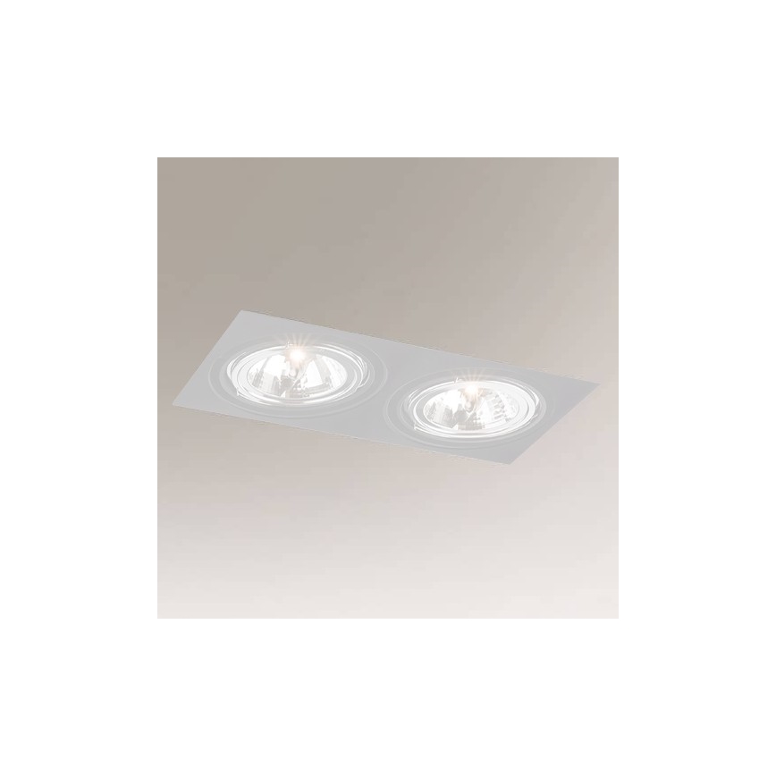 Shilo - Ugradno stropno svetlo 2xGU10/15W/230V belo