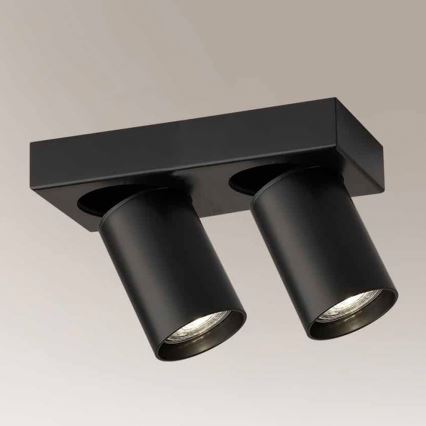 Shilo - spot svetlo 2xGU10/15W/230V crna