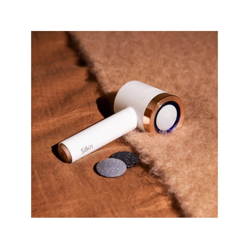 Silk’n - Električna turpija za stopala VACUPEDI 5V/1500 mAh bela/roze zlato