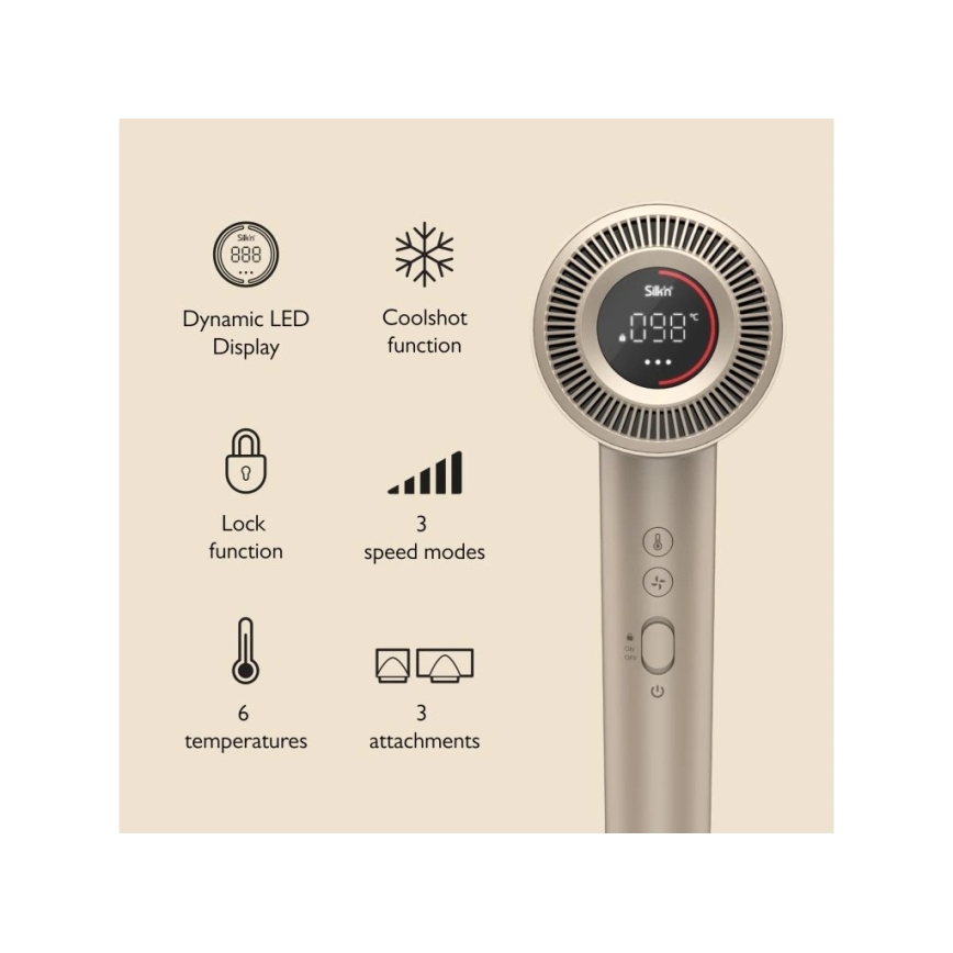 Silk’n - Fen za kosu SILKYAIR PRO 1600W/230V zlatna