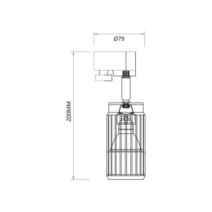 Šinski spot VERTICAL 1xGU10/8W/230V, bela