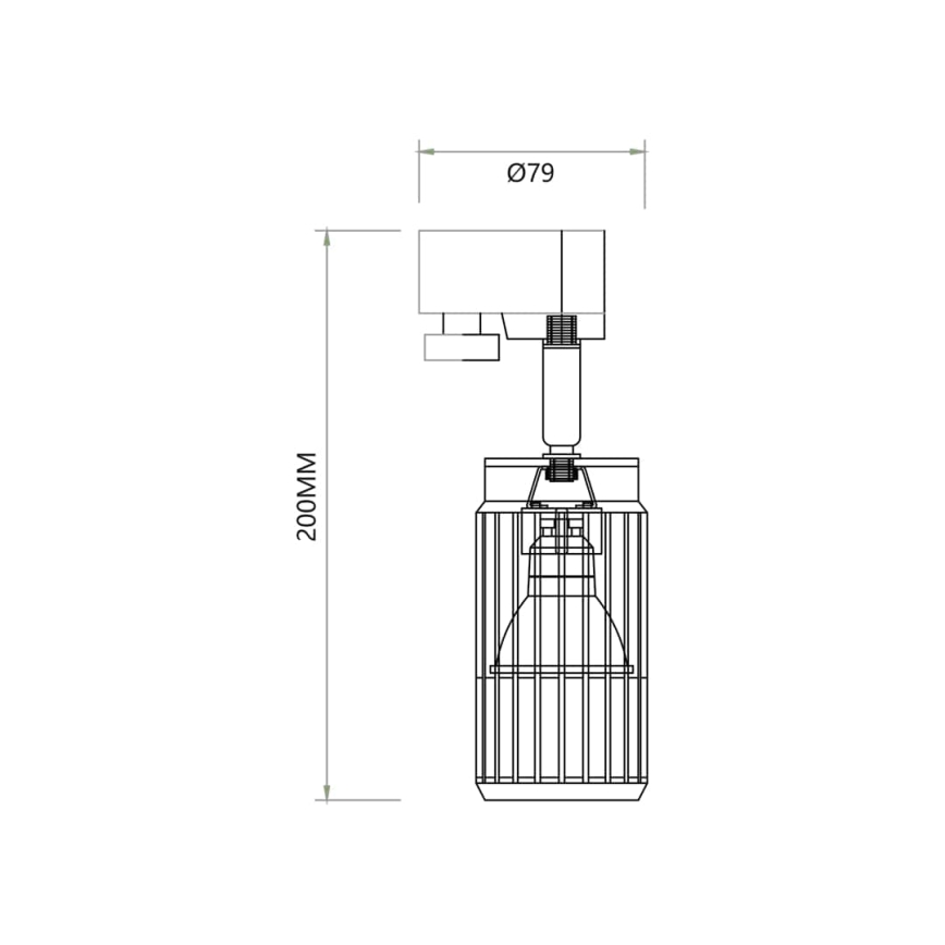 Šinski spot VERTICAL 1xGU10/8W/230V, bela