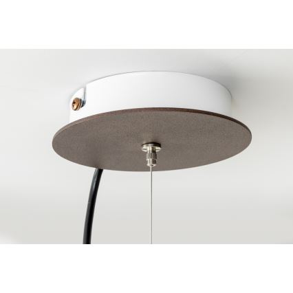 SIRU - Luster na sajli TERRA 1xE27/60W/230V crno/prozirno venecijansko staklo