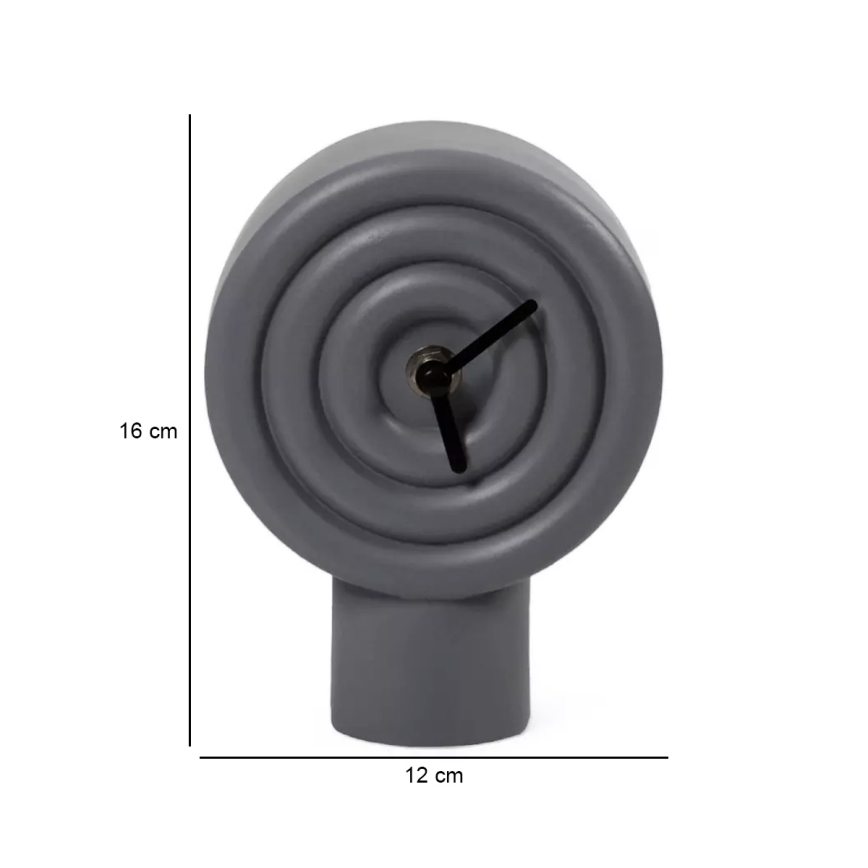 Sivi stoni keramički sat 16 cm 1xAA