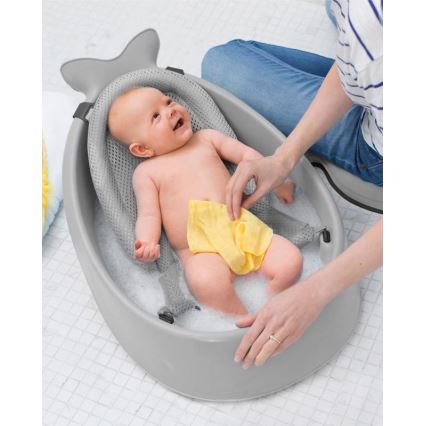 Skip Hop - Dečija kadica sa ergonomskom podlogom MOBY 3, siva