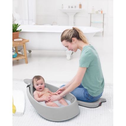 Skip Hop - Dečija kadica sa ergonomskom podlogom MOBY 3, siva