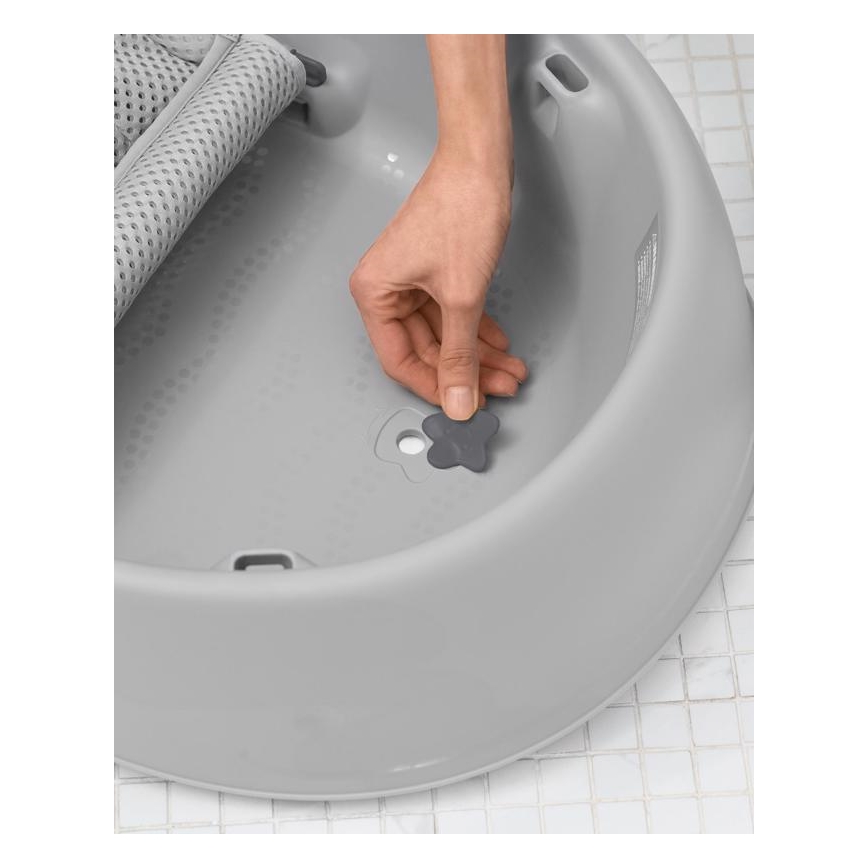 Skip Hop - Dečija kadica sa ergonomskom podlogom MOBY 3, siva