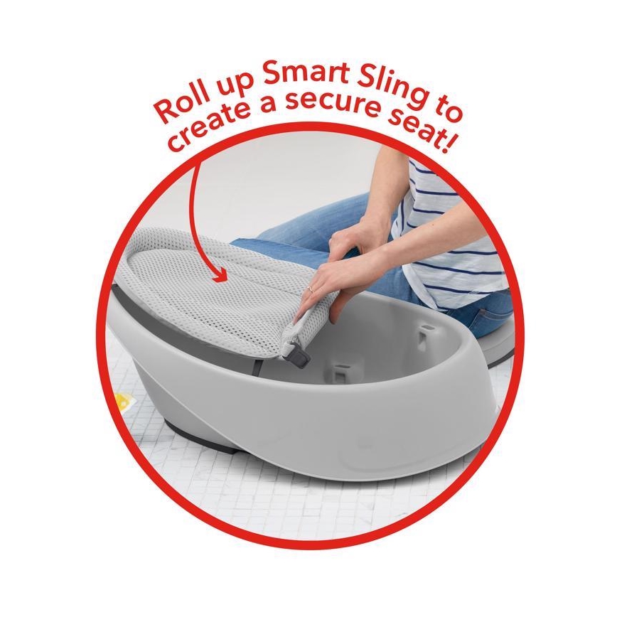 Skip Hop - Dečija kadica sa ergonomskom podlogom MOBY 3, siva