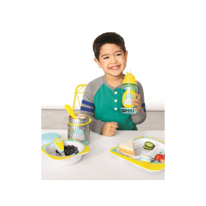 Skip Hop - Termos za hranu sa kašikom/viljuškom ZOO 325 ml ajkula