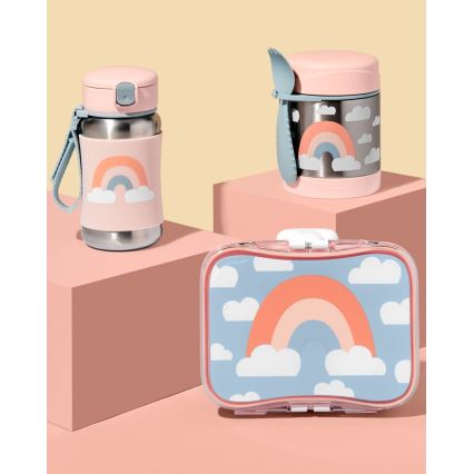 Skip Hop - Termoska za hranu sa kašikom i viljuškom SPARK STYLE 325 ml u bojama duge